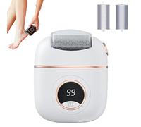 Rapeuse Piedi Elettrico Ricaricabile Rape Piedi Pedicure,Display Digitale,Testa Di Rettifica Regolabile,Cura Rape Piedi, Eliminare Pelle Morta (Bianco)