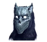RAPGET Maschera da Lupo Spaventosa per Halloween, Zombie Raccapricciante, Mannaro Peloso, Cosplay Testa di Lupo, Costume Con Denti Affilati, Maschera in Lattice per Adulti