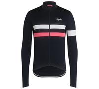 Maillot manches longues rapha brevet bleu fonce rose