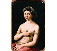Raphael La Fornarina Giovane Donna Realismo Opera d'arte romantica Raffaello Stampa Disegni Biblici Ritratto Pittura Wall Art Poster Rinascimentale Tela Arte Metallo Stagno Segni Stanza Stuff