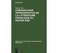 Raphael Levy Chronologie approximative de la littérature fran (Copertina rigida)