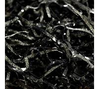 Raphia il nero Carta triturata Carta Glitter in Seta Confezione Regalo In Seta Materiale Riempimento Decorazione Raphia Lucida Scatola Regalo Partner Regalo Cesto Regalo Regalo Decorazione Regalo (B)
