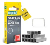 Rapid 40109509 No. 53 Graffe a filo fine in acciaio INOX 6 mm, 6mm