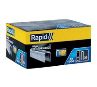 Rapid 5 Confezioni da 1000 Graffe N.36/12 mm per Cavi a Bassa Tensione da 6 mm con Corona Arrotondata e Struttura a Filo Sottile, Lunghezza Gamba 12 mm