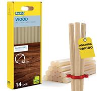 Rapid Stick di colla da 12 mm per legno, Ø12 x 190 mm, colore: giallastro, 14 pezzi, confezione da 250 g.