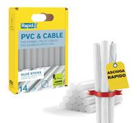 Rapid 40107358 Colla Rapid in stick da 12 mm per PVC &Cavi, Trasparente