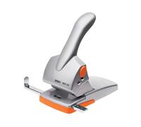 Perforatore HDC65 - massimo 65 fogli - 2 fori - passo 8 cm - argento/arancio - Rapid