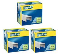 Rapid 24859800 Confezione 5000 Graffe a Filo, 24/6, Blu (Confezione da 3)