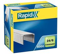 Rapid 24859800 Confezione 5000 Graffe a Filo, 24/6, Blu