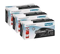 Rapid 24860100 - Confezione da 5.000 punti per pinzatrice in acciaio inox, dimensioni: 24/8+ mm, 24/8+ Super Strong, 1