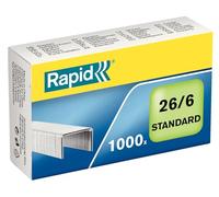 Rapid Graffette standard 26/6 – Acciaio zincato, filo fine morbido e resistente – 1000 pz