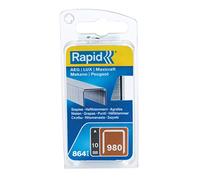 Rapid 40109546 Rapid No. 980 Graffe a filo piatto 10 mm, Acciaio