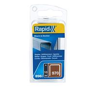 Rapid 40109551 No. 970 Graffe a Filo Piatto 10 mm, Acciaio