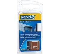 Rapid 40109599 No. 970 DP Graffe a Filo Piatto 14 mm, Acciaio