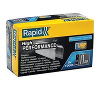 Rapid 5 Confezioni da 1000 Graffe N.28/9 per Cavi a Bassa Tensione da 4,5 mm con Corona Arrotondata e Struttura a Filo Piatto, Lunghezza Gamba 9 mm