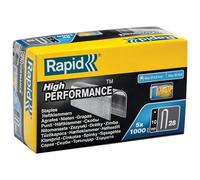 Rapid 5 Confezioni da 1000 Graffette per Cavi a Bassa Tensione da 4,5 mm in Acciaio Zincato con Corona Arrotondata e Struttura a Filo Piatto n. 28, Gamba dalla Lunghezza di 10 mm