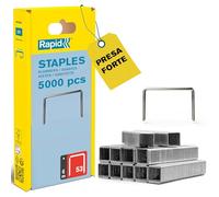 Rapid Confezione da 5000 Graffe N.53/6 per Tessuto e Decorazioni in Acciaio Zincato, Struttura a Filo Fine, Lunghezza Gamba 6 mm