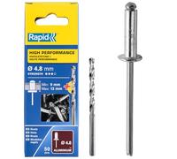 Rapid 5000390 Rivetti High Performance, 8x16 mm, Acciaio, ø4.8 mm