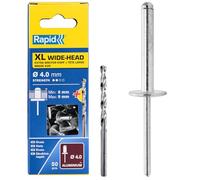 Rapid 5000661 XL Rivetti Ø4x12 mm, Acciaio