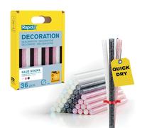 Rapid 7 mm Glue Sticks Glitter Coloured, Ø7 x 90 mm, Colours: White, Pink and Bl