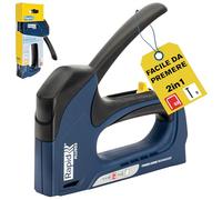 Rapid ALU953 Graffatrice 2-in-1 per Graffette n. 53 e Chiodini n. 8, Dotata di Regolatore di Forza in 3 fasi, Tecnologia "Powercurve" e Grilletto Facile da Premere (5001678)