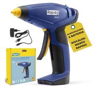 Rapid BGX7 Pistola Per Colla a Caldo Cordless 7 mm, Riscaldamento Rapido In 20 Secondi, Ricarica con USB, Autonomia Fino a 30 Minuti, Ideale per Lavoretti, Riparazioni Fai-Da-Te e Progetti per la Casa