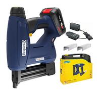 Rapid BTX553 18V Pistola Graffatrice, Compatibile con Graffette a Filo Sottile n.53 e Chiodini n. 8, per Tappezzeria e Bricolage Include 300 Chiodini, Batteria, Caricabatteria e Valigetta 5001506
