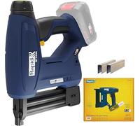 Rapid BTX606 18V P4A Graffatrice Alimentata a Batteria con Luce a LED, Compatibile con Graffette a Corona Stretta e Chiodini, Adatta a Lavorare su Legno, Batteria Non Inclusa (5001505)