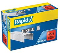 Punti Rapid Super Strong Textile - 43/6 - acciaio zincato - per tessuti - Rapid - conf. 10000 pezzi