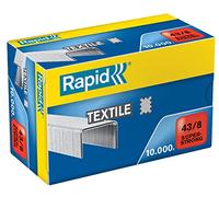 Punti Rapid Super Strong Textile - 43/8 - acciaio zincato - per tessuti - metallo - Rapid - conf. 10000 pezzi Quantita min. 1