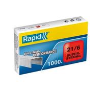 Punti Rapid Super Strong - 21/6 (6/6) - acciaio zincato - metallo - Rapid - conf. 1000 pezzi