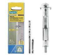 Rapid Confezione da 10 Tasselli ad Espansione in Metallo per Pareti Cave in Cartongesso e Truciolari dallo Spessore di 3-20 mm, Supportano fino ad un Carico di 25 Kg