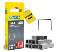 Rapid 40109511 No. 53 Graffe a filo fine in acciaio INOX 10 mm, 10mm