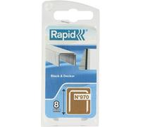 Rapid Confezione da 1120 Graffe N.970/8 per Utilizzo Universale, con Struttura a Filo Fine, Lunghezza Gamba 8 mm