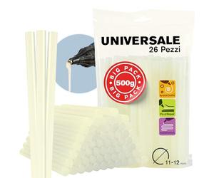 Rapid Confezione da 26 Stick di Colla 500 Grammi Universale Trasparente e Priva di Solventi, Contiene Alti Livelli di Resina, Adatta a Riparazioni e Decorazioni, 12mm - Ø12 x 100mm