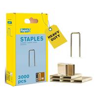 Rapid Confezione da 3000 Graffe n.90/20 per Uso Esterno, con Corona Stretta e con Rivestimento in Resina, Lunghezza Gamba 20 mm