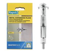 Rapid Confezione da 50 Tasselli ad Espansione in Metallo per Pareti Cave in Cartongesso e Truciolari dallo Spessore di 3-20 mm, Supportano fino ad un Carico di 25 Kg