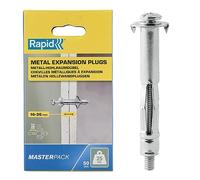 Rapid Confezione da 50 Tasselli ad Espansione in Metallo per Pareti Cave in Cartongesso e Truciolari dallo Spessore di 16-26 mm, Supportano fino ad un Carico di 25 Kg