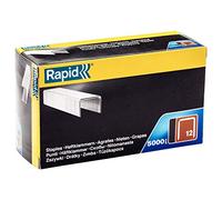 Rapid Confezione da 5000 Graffe N.12/10 per Tessuti, Pelli e Tapezzeria, con Corona Ampia, Lunghezza Gamba 10 mm