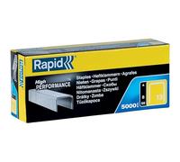 Rapid Confezione da 5000 Graffe N.13/8 per Tessuto e Decorazioni in Acciaio Zincato, Struttura a Filo Fine, Lunghezza Gamba 8 mm