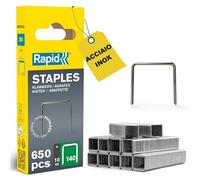 Rapid 140/10NB 10mm Acciaio Inox Graffette (Stretto Scatola 650) RPD14010NBSS