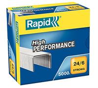 Rapid Strong 24/6 - Punti per spillatrice, galvanizzati, capacità: 30 fogli, confezione da 5000 pezzi