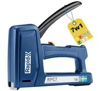 Rapid Cucitrice per fogli in legno resistente - Cucitrice per cavi 7 in 1 - Per fai da te, tappezzeria e tappeti - Resistente e leggera - 50% più facile da spremere - Made in Sweden - Cucitrice RPC7