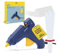 Rapid EG111 Pistola Colla per Stick da 12 mm con 26 Stick inclusi | Tempo di Riscaldamento di 4-5 Minuti, con Supporto Stabile e Ugello in Silicone