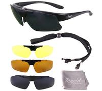 Rapid Eyewear - Occhiali da sole UV400 Innovation Plus, polarizzati per prescrizione, per uomo e donna, colore: Nero