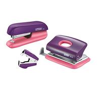 Rapid F5 - Mini set cucitrice e perforatrice, colore: Viola/Albicocca