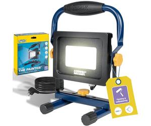 Rapid Faretto LED da Cantiere 2000 lm IP65, Portatile, Pieghevole, 6000K | Testa orientabile, luce antiriflesso, design pieghevole e compatto, ideale per cantiere, officina e fai da te