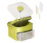 Rapid Freeze Ice, Press Type Ice Tray, 5.91x4.13x5.91inch Iced Bin with Lid Portable, Nonstick Polymer Iced Mold Organizer, Modern Stackable Leakproof Design, Kitchen Camping Use