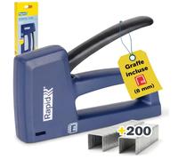 Rapid Graffatrice MT10 per Tappezzeria, Tessuti e Materiali Delicati | Graffe a filo fine n.53 e 13 (6-10 mm), corpo in ABS 275 g, caricatore in acciaio, 200 graffe incluse