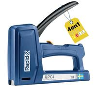 Rapid RPC4 Graffatrice Manuale 4 in 1 per il Fissaggio di Tessuti e Tappezzeria su Pareti in Legno, Tecnologia PowerCurve per un aggraffaggio fino al 50% meno faticoso, Realizzata in Svezia